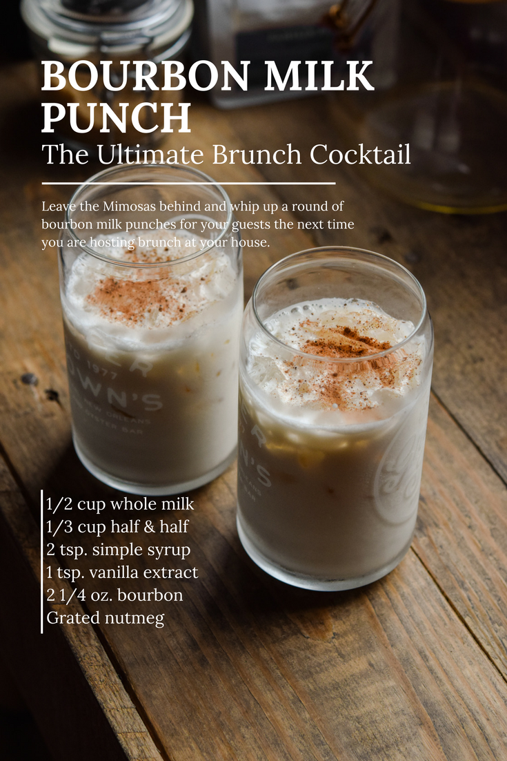 Bourbon Milk Punch - Food is Love Made Edible